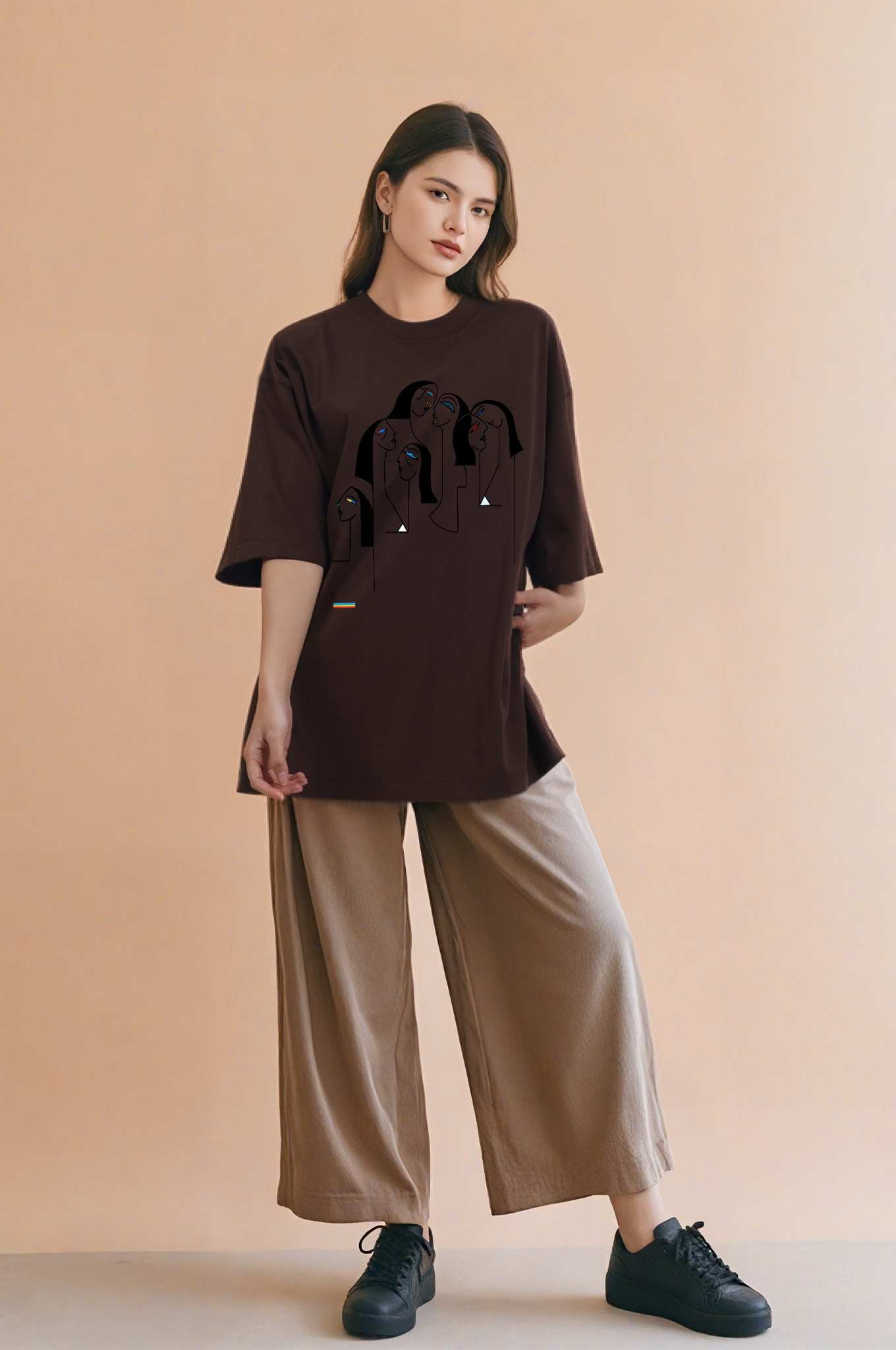 Short Sleeve T-Shirt - Drop Shoulder (330g) in Espresso Brown