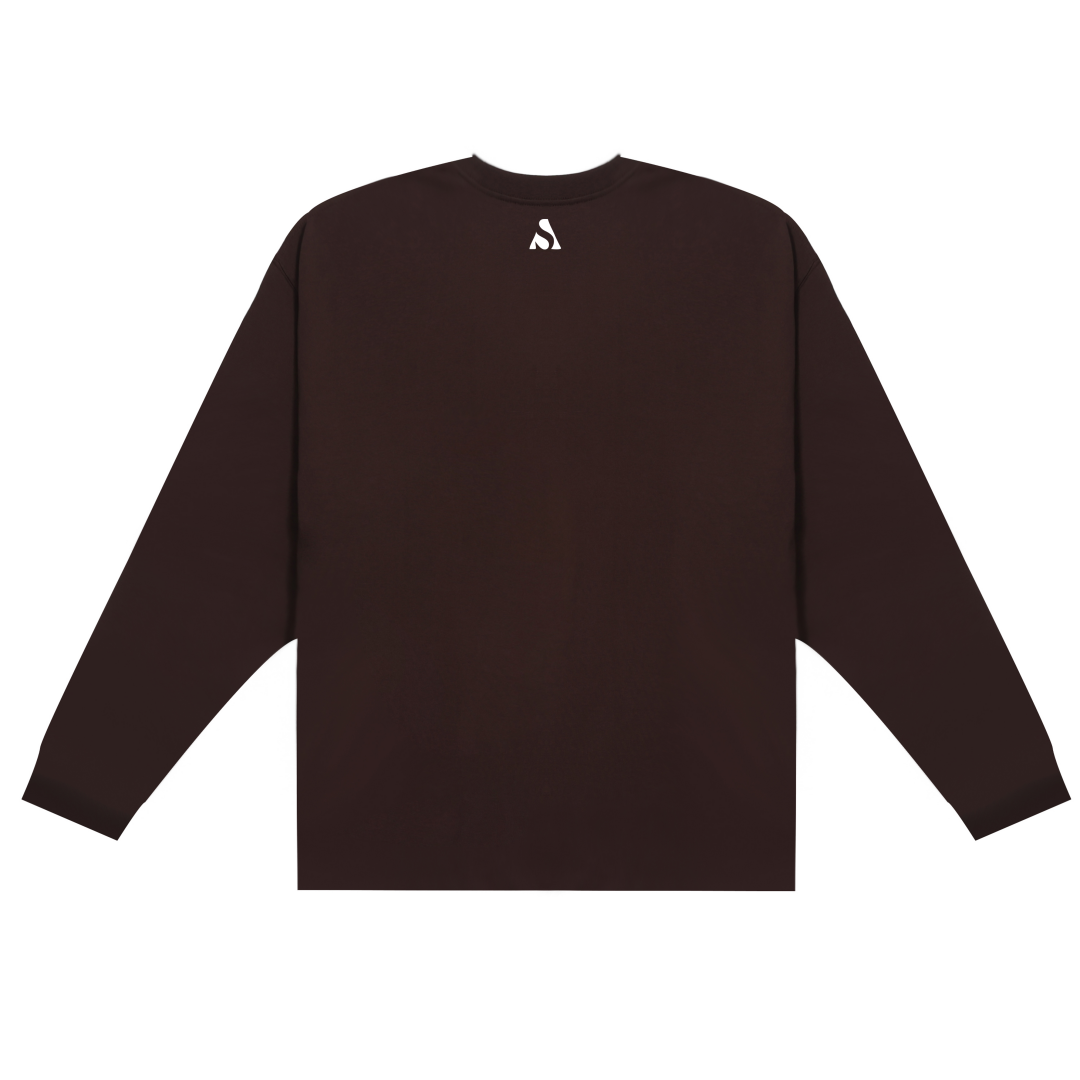 Long Sleeve T-Shirt - Basic Style (330g) in Espresso Brown