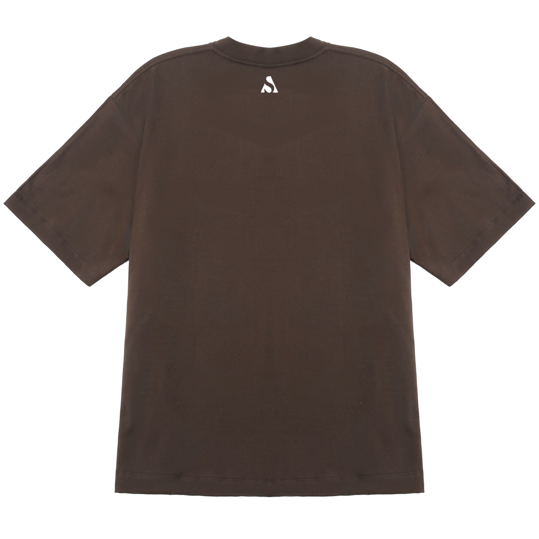 Short Sleeve T-Shirt - Drop Shoulder (330g) in Espresso Brown