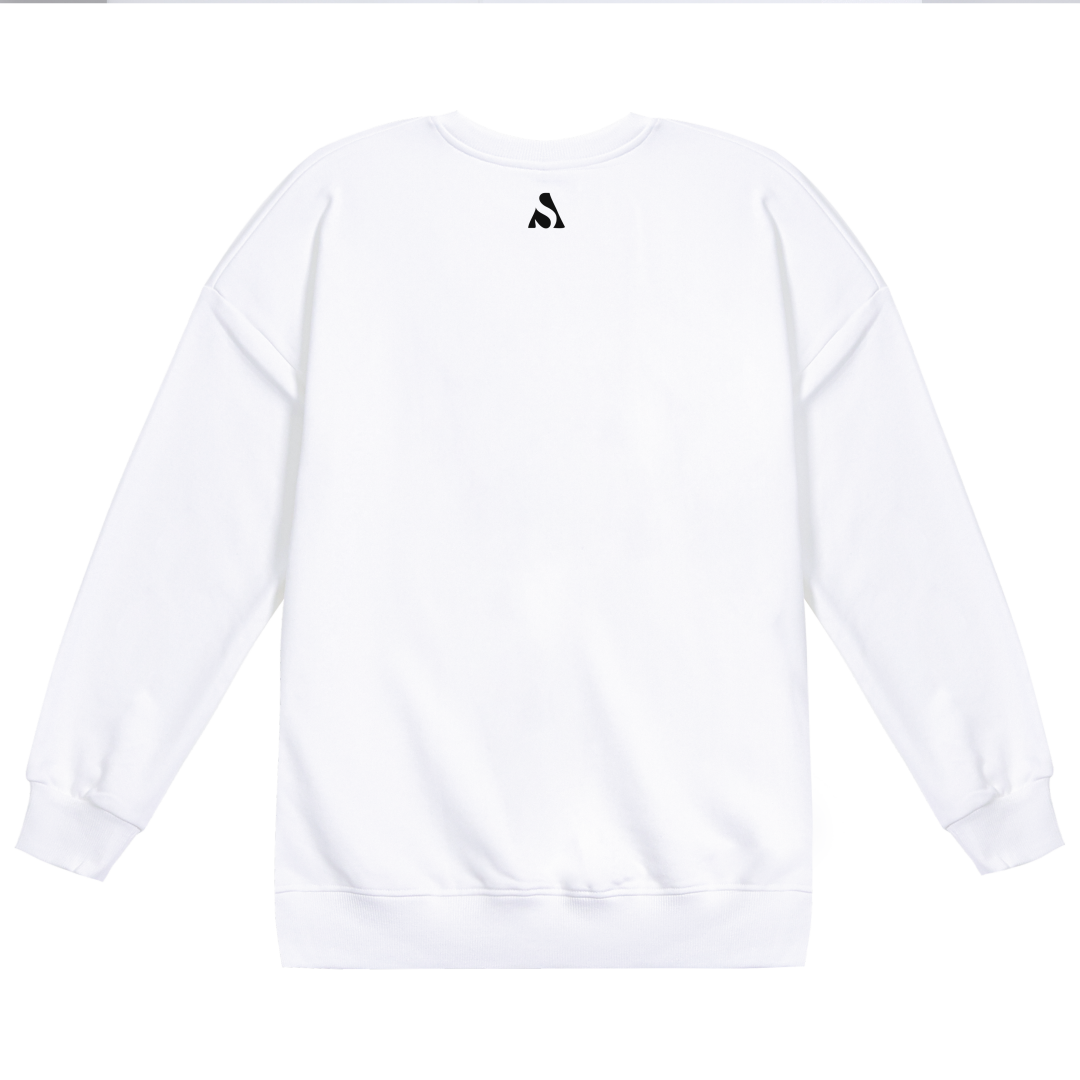 Crewneck Sweatshirt - Basic Style (380g) in White