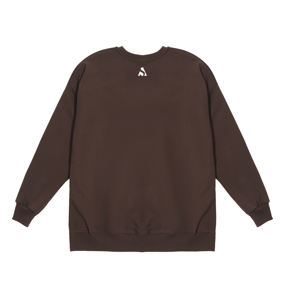 Crewneck Sweatshirt - Basic Style (380g) in Espresso Brown