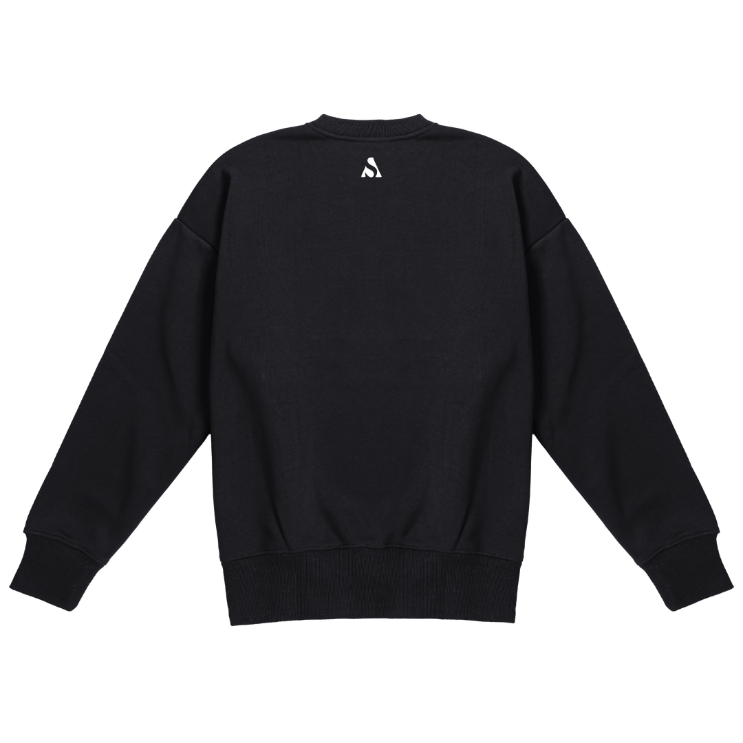 Crewneck Sweatshirt - Basic Style (380g) in Black