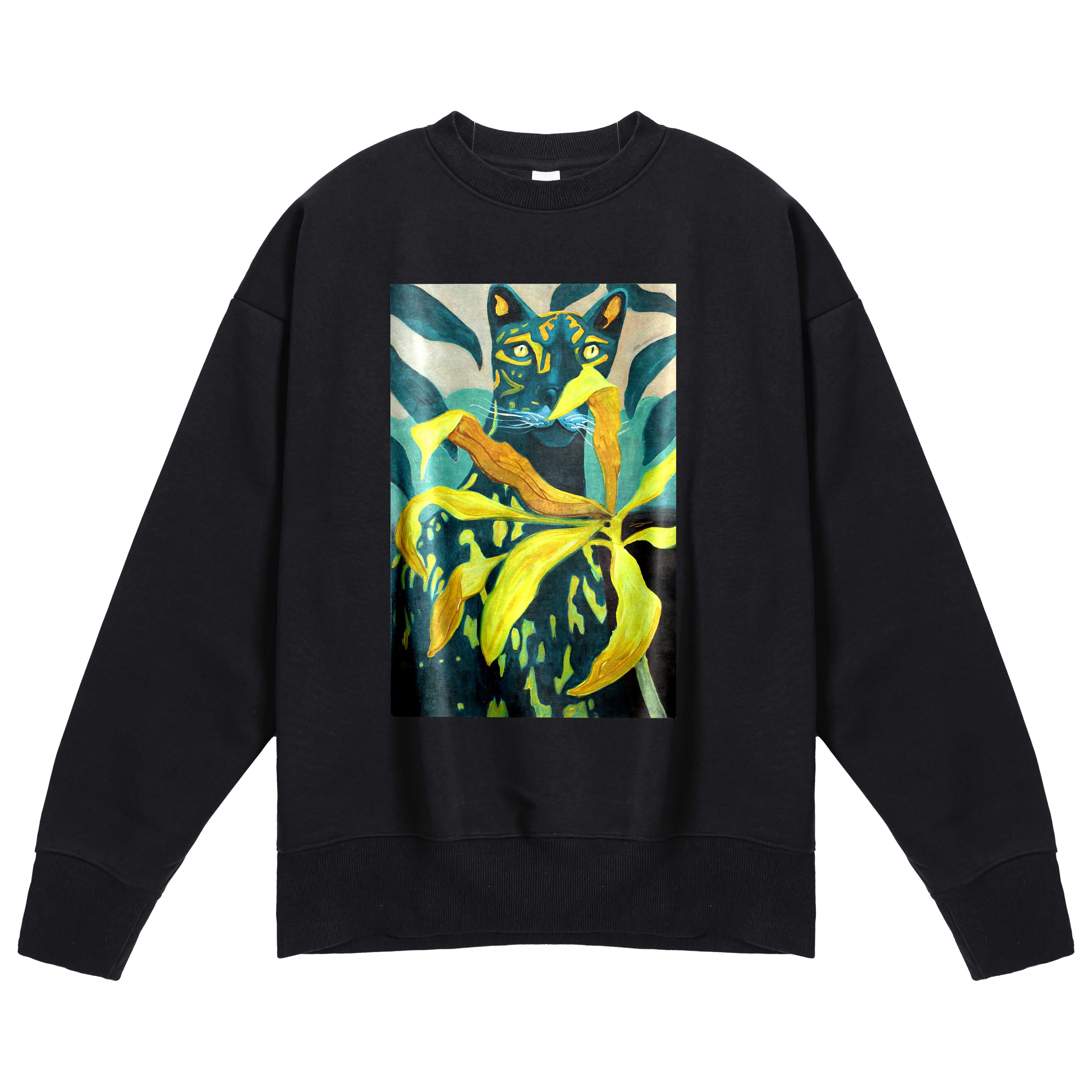 Crewneck Sweatshirt - Basic Style (380g) in Black