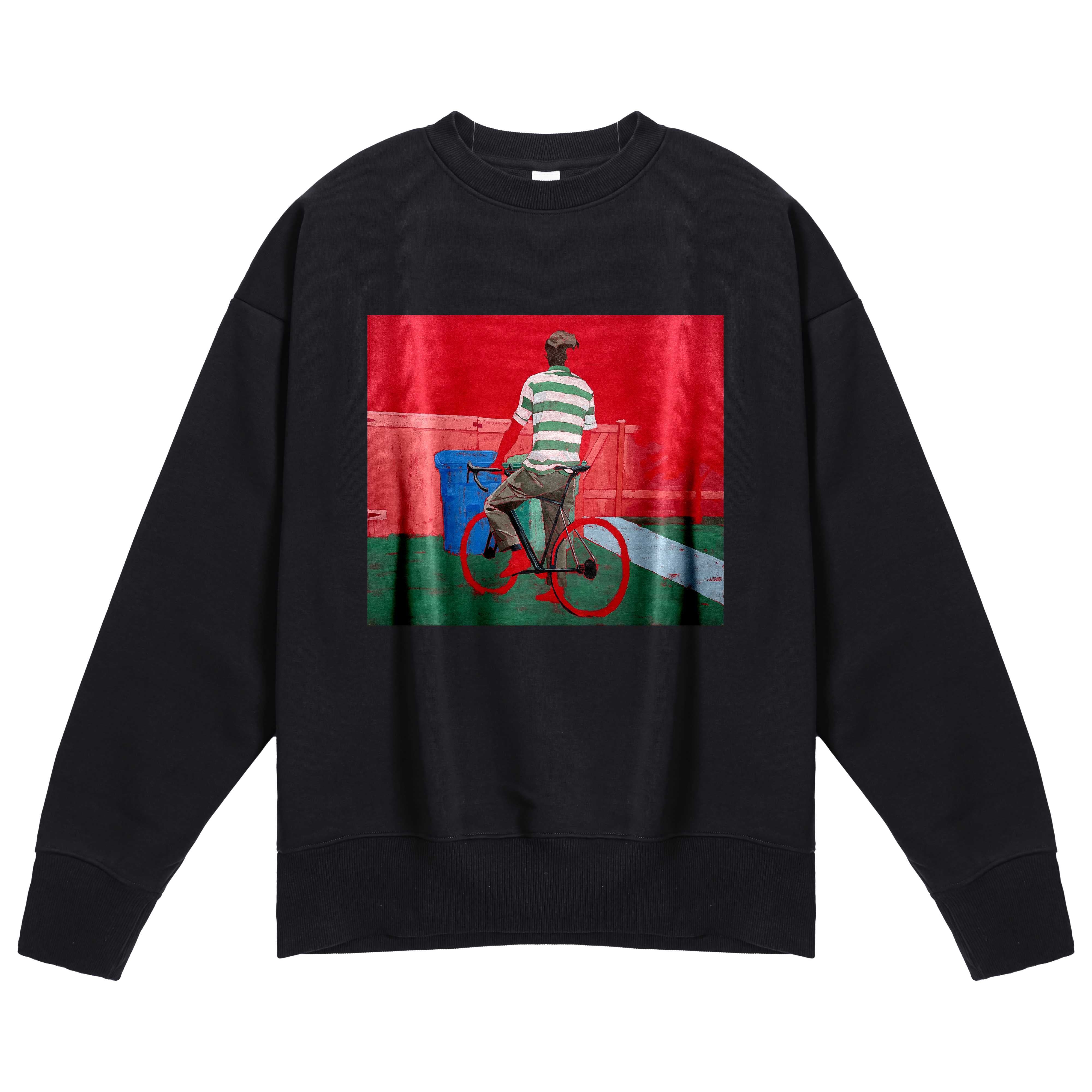 Crewneck Sweatshirt - Basic Style (380g) in Black