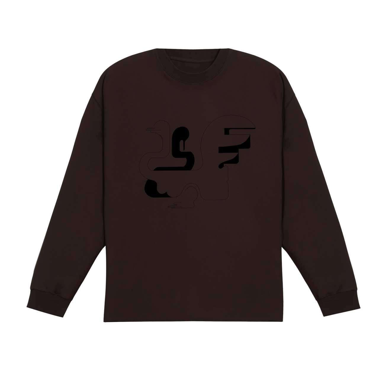 Long Sleeve T-Shirt - Basic Style (330g) in Espresso Brown