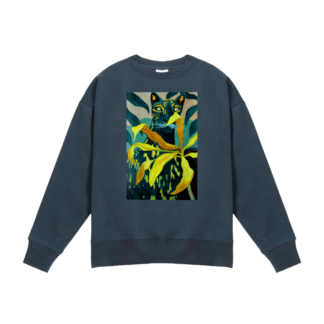 Crewneck Sweatshirt - Fleece-Lined (420g) in Dark Blue