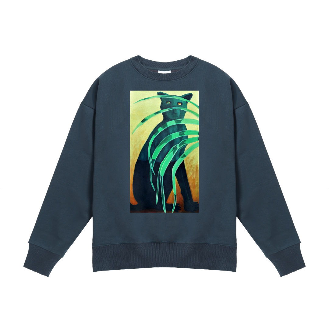 Crewneck Sweatshirt - Fleece-Lined (420g) in Black