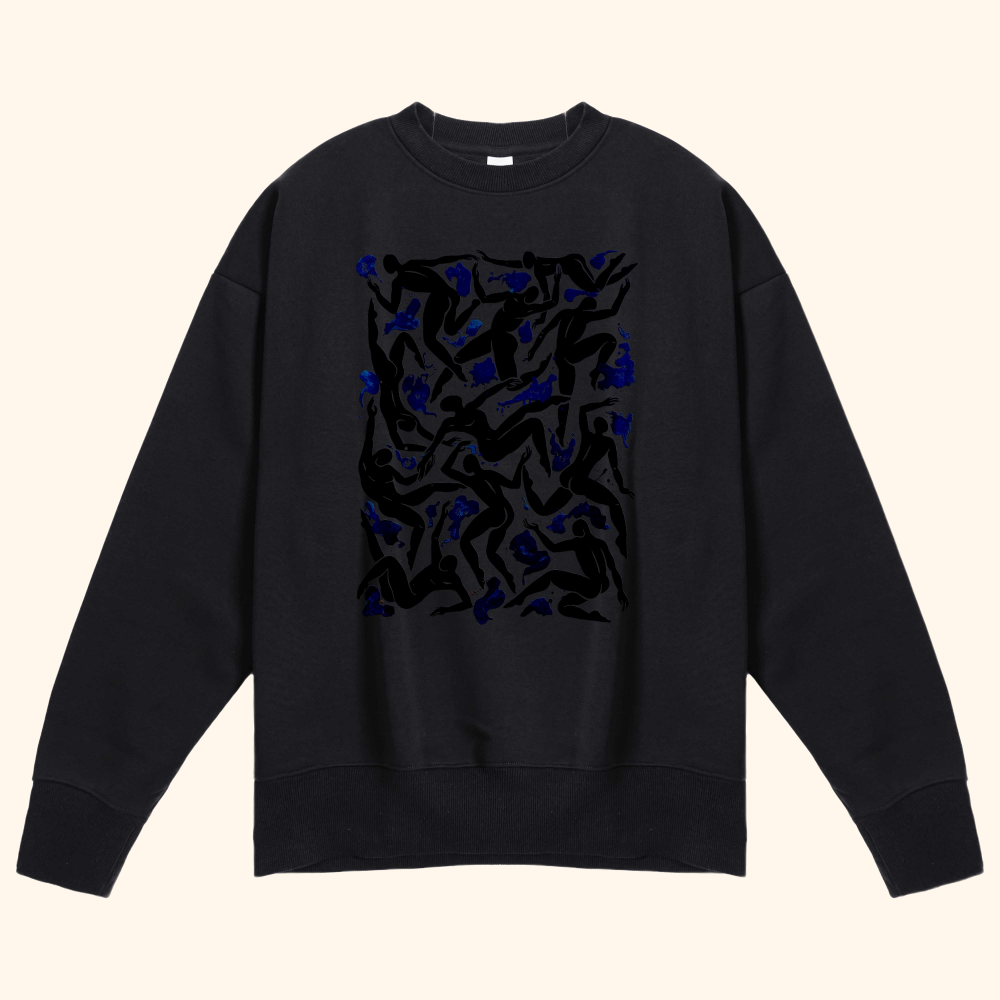 Crewneck Sweatshirt - Basic Style (380g) in Black