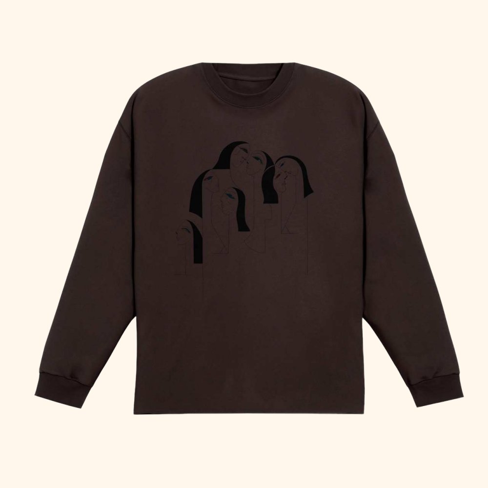 Long Sleeve T-Shirt - Basic Style (330g) in Espresso Brown