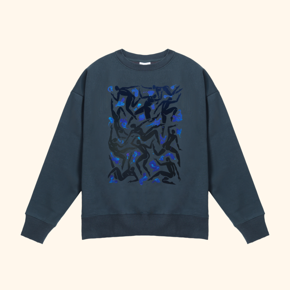 Crewneck Sweatshirt - Fleece-Lined (420g) in Black