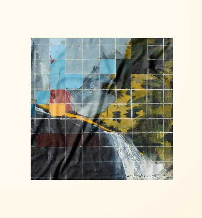 Tetris Falls · Handkerchief · Eco-friendly Soft Elegant Cotton 3 Layer Handkerchief · Unisex Customizable Art Design · 100% Pure Cotton